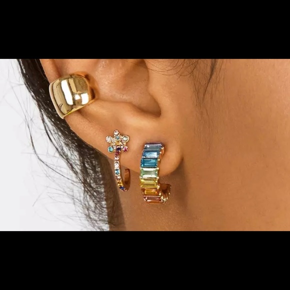 Colorful crystal earrings & rings - Picture 1 of 10
